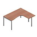 Winkelschreibtisch ARLON-OFFICE, B 1600 x T 1200 x H 730 mm, Nuss Canaletto