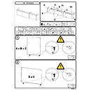 Winkeltheke Spezia, B 4055 x T 2455 x H 1130 mm, weiß/Nuss Canaletto