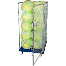 Wire mesh container 4-sided, 1350 in plastic roll container, gentian blue RAL 5010