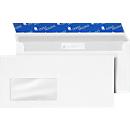Witte enveloppen, 110 x 220 mm (DL), 80 g/m², met venster, 1000 stuks