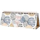 Wochenplaner Sigel Jolie Apricot Inspiration, undatiert, A4 quer, 124 Seiten, englische Sprache, Aufstellfunktion, 2 Stickerbögen, mehrfarbig