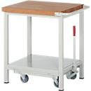 Workbench Série 8000, móvel, rebaixável, prateleira, largura de 750 a 2000 mm