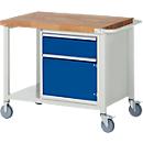 Workbench series 8152, mobile, with drawer, W 1000 x D 700 x H 880 mm