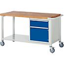 Workbench series 8152, mobile, with drawer, W 1500 x D 700 x H 880 mm