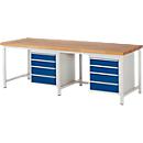 Workbench series 8162, W 2500 x D 900 x H 840 mm