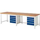 Workbench series 8162, W 3000 x D 900 x H 840 mm
