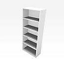 X-TIME-WORK shelving, 5 AA, 860 x 430 x 2140 mm, white