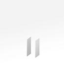 X-TIME-WORK Side Panels, 2 pieces, small An 38/30 mm, white