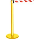 Yellow tape pole, red/white tape