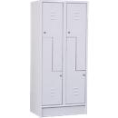 Z-Schrank, mit 4 Abteilen, Zylinderschloss