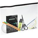 Zak met ritssluiting ZIP BAG, transparant met zwarte zipper, A4, 5 stuks