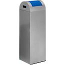 Zelfblussende afvalverzamelaar voor recycleerbaar afval 85R, zilver/blauw