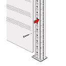 Zijwand buitenkant, geperforeerd, 600 mm diep