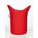 Zipfelhocker WERTHER, Wollfilz, schwer entflammbar, Sitzhöhe 500 mm, Griffschlaufe, rot