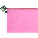 Zipper bag FolderSys, A4, thickness 0.20 mm, W 357 x H 272 mm, PVC-free film, red-transparent