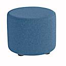 Zitkruk TAPA Round, multiplex, gestoffeerd, bekleding van scheerwol, blauw