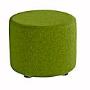 Zitkruk TAPA Round, multiplex, gestoffeerd, bekleding van scheerwol, groen