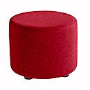 Zitkruk TAPA Round, multiplex, gestoffeerd, bekleding van scheerwol, rood