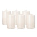 Zuilkaars Papstar Safe Candle, tot 36 uur, zelfdovend, Ø 60 x H 100 mm, paraffine, parelwit, 6 stuks