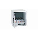 Zure en alkalische onderkast asecos SL-CLASSIC-UB, scharnierende deur, aanslag links, voorkant lichtgrijs, B 590 x D 570 x H 600 mm