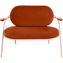 Zweisitzer Sofa Meet by Paperflow Saturne, mit Armlehnen, B 1180 x T 730 x H 880 mm, Stahlrohr, Samt, Rosa/Rost