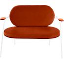 Zweisitzer Sofa Meet by Paperflow Saturne, mit Armlehnen, B 1180 x T 730 x H 880 mm, Stahlrohr, Samt, Weiß/Rost