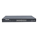 "Intellinet 16-Port Gigabit Ethernet PoE+ Web-Managed Switch with 2 SFP Ports, 16 x PoE ports, IEEE 802.3at/af Power over Ethernet (PoE+/PoE), 2 x SFP, Endspan, 19 Rackmount"" - Switch - 16 Anschlüsse - managed - an Rack montierbar"