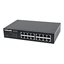 "Intellinet 16-Port Gigabit Ethernet Switch, 16-Port RJ45 10/100/1000 Mbps, IEEE 802.3az Energy Efficient Ethernet, Desktop, 19"" Rackmount - Switch - 16 Anschlüsse - an Rack montierbar"