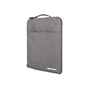"Manhattan Seattle Laptop Sleeve 15.6"", Grey, Padded, Extra Soft Internal Cushioning, Main Compartment with double zips, Zippered Front Pocket, Carry Loop, Water Resistant and Durable, Notebook Slipcase, Three Year Warranty - Notebook-Hülle"