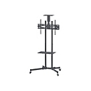 "Manhattan TV & Monitor Mount, Trolley Stand, 1 screen, Screen Sizes: 37-65"", Black, VESA 200x200 to 600x400mm, Max 40kg, LFD, Lifetime Warranty - Wagen - für Flachbildschirm / AV-System / Kamera - Schwarz"