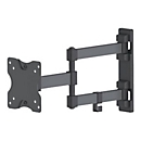 "Manhattan TV & Monitor Mount, Wall, Full Motion, 1 screen, Screen Sizes: 13-27"", Black, VESA 75x75 to 100x100mm, 20kg, Tilt & Swivel with 3 Pivots, Lifetime Warranty - Klammer - für LCD TV - Schwarz"