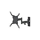 "Manhattan TV & Monitor Mount, Wall, Full Motion, 1 screen, Screen Sizes: 13-42"", Black, VESA 75x75 to 200x200, Max 20kg, Tilt & Swivel with 3 Pivots, Lifetime Warranty - Klammer - für LCD TV - Schwarz"