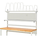  Rau werktafelsysteem montageset 03, voor systeembreedte 2000 mm, belastbaar tot 100 kg, lichtgrijs