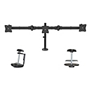 "StarTech.com 3 Monitor Schreibtischhalterung - Ergonomischer VESA Monitorarm für 3 Monitore bis zu 27"" - Gelenkig, höhenverstellbar - Neig/Schwenk/Drehfunktion - Schreibtischklemme/Tülle (ARMTRIO) - verstellbarer Arm - für 3 Monitore"