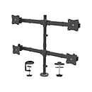 "StarTech.com Support de bureau pour 4 écrans à fixation VESA jusqu'à 27"" et 8 kg - Bras d'écran articulé en acier robuste - kit de montage - bras réglable - pour 4 moniteurs"
