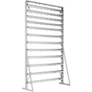 1-sided rack, 12 rows, without open fronted storage bins, W 1145 x D 400 x H 1950 mm, steel, grey