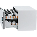2e uittrekniveau voor asecos veiligheidskasten van de series UB90 en UB30, plaatstaal, lichtgrijs, B 942 x D 442 x H 45 mm, 7 l, tot 25 kg