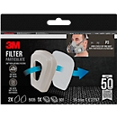 3M Partikelfilter 5935, Schutzklasse P3, für 3M Gas- und Dampf-Filterpatronen mit Filterhalterung 501, Packung mit 2 Paar + 1 x Filterhalterung 501