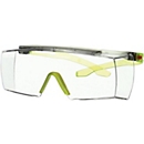 3M Veiligheidsbril SecureFit 3700, EN 166-1FT, overzetbril, grijs/lime groen, platte veren, zachte neusbrug