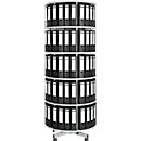 5-voudige roterende dossierkolom + 40 Schäfer Shop Select ordners DIN A4, 80 mm zwart GRATIS