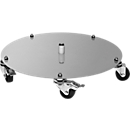 5-wheeled chassis, stainless steel, with locking brake