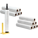 6 rouleaux de film étirable + 1 dérouleur + 6 autres rouleaux, gratuit