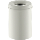 Abfallsammler 15 L selbstlöschend, Korpus weiss/Deckel weiss