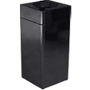 Abfallsammler Orgavente, Stahl, Volumen 40 l, Rechteck, B 350 x T 350 x H 790 mm, selbstlöschender Eimer, schwarz