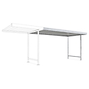 Abri extérieur modèle Leipzig, utilisable d'un côté, unité d'extension, l. 4300 x P 2200 mm, galvanisé