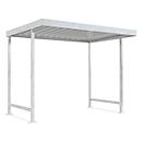 Abri extérieur modèle Leipzig, utilisable d'un côté, unité de base, P 2200 mm, l. 2870 mm, galvanisé