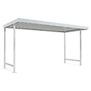 Abri extérieur modèle Leipzig, utilisable d'un côté, unité de base, P 2200 mm, l. 4300 mm, galvanisé