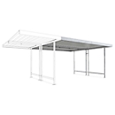 Abri extérieur modèle Leipzig, utilisable des deux côtés, unité d'extension, l. 4300 mm, galvanisé