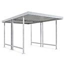 Abri extérieur modèle Leipzig, utilisable des deux côtés, unité de base, l. 2870 mm, galvanisé