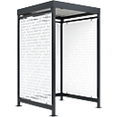 Abri fumeurs Köln, Schäfer Shop Edition, acier, l. 1510 x P 1510 x H 2510 mm, anthracite RAL7016